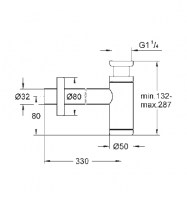 GROHE SIFON LAVABO CROMADO